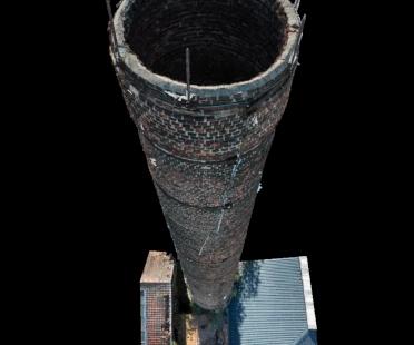 Unfolded orthomosaic of a chimney