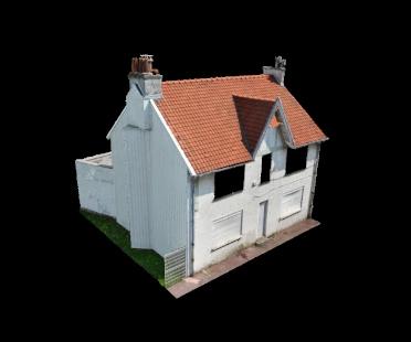 High-definition 3D model of a building roof
