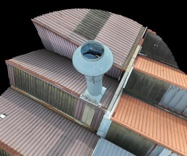 3D point cloud of chimney water infiltration