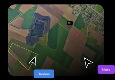 Image representing the collaborative features of GEO4X, allowing users to share, exchange, and edit geospatial data in real-time for better collaboration.