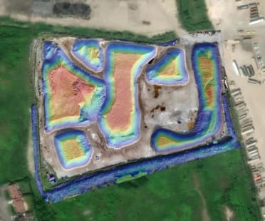 Cartographie de stock pour la mesure de cubature