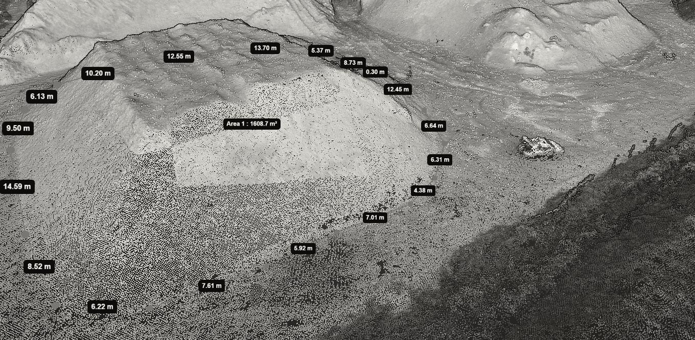Analyse volumétrique de stocks de granulats à l’aide de données drone photogrammétriques.
